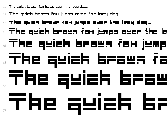 Eliot type font waterfall